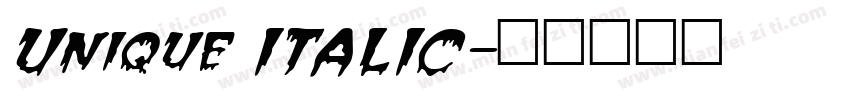 Unique ITALIC字体转换